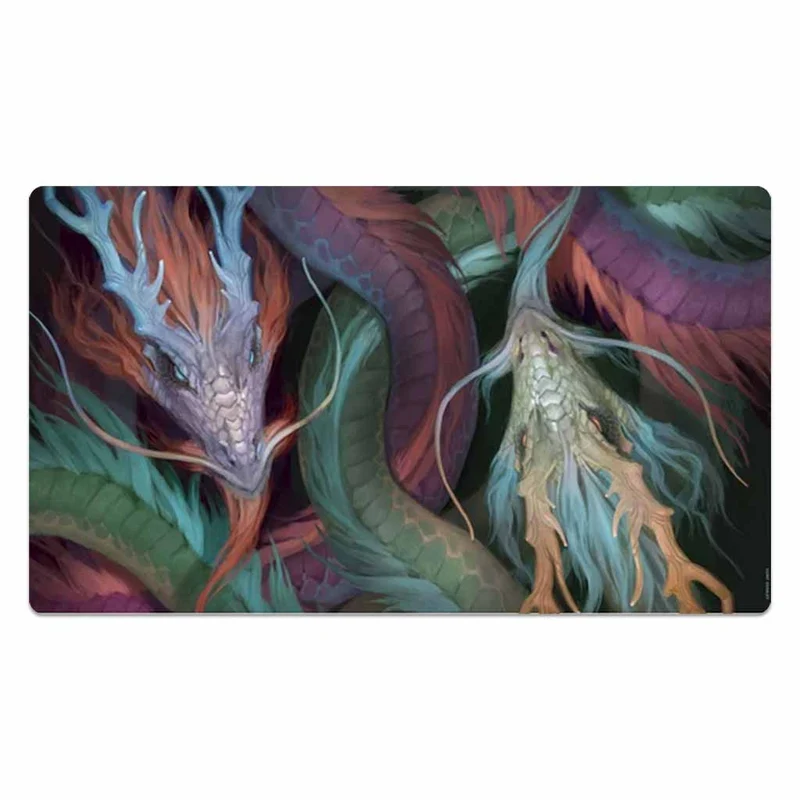 Pastel Hued Magical Dragons Mouse Pad
