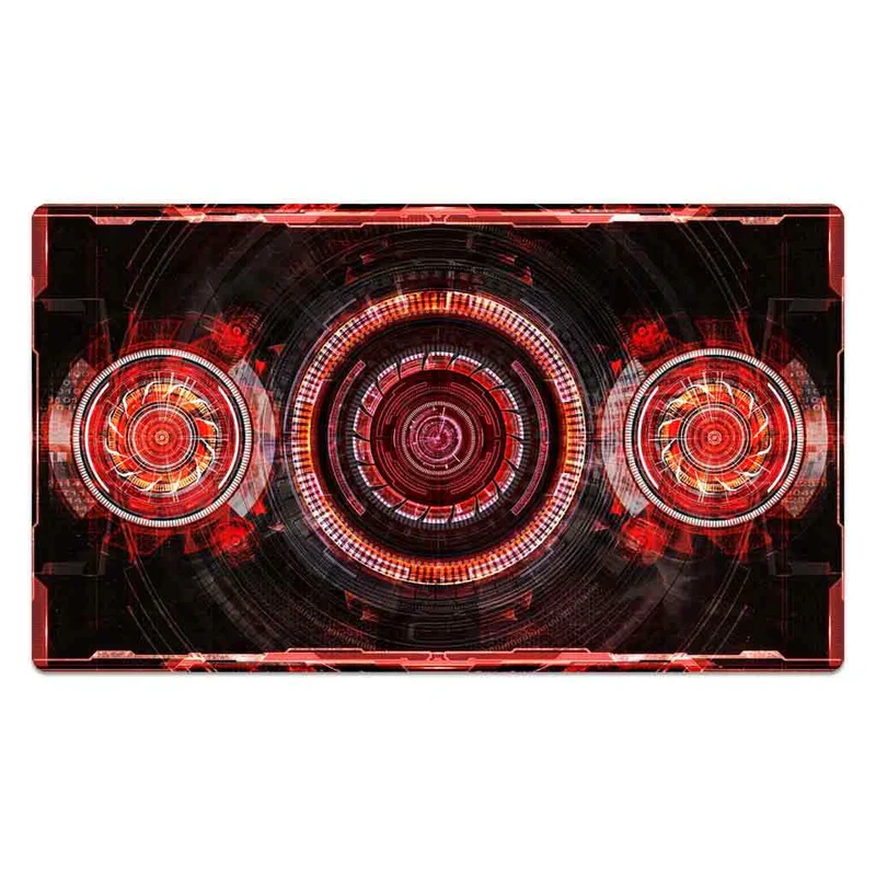 Coral Red Cyberpunk Machine Playmat
