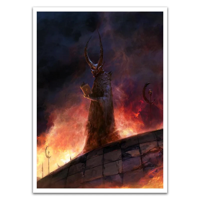 Evil Messiah In His Flaming Dungeon Card Sleeves