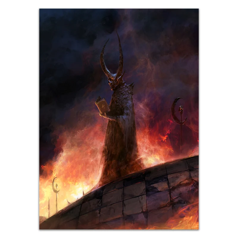 Evil Messiah In His Flaming Dungeon Card Sleeves