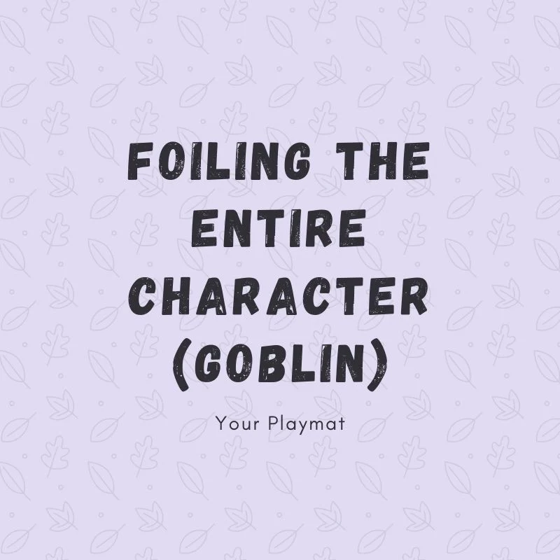 Adding foil to large character